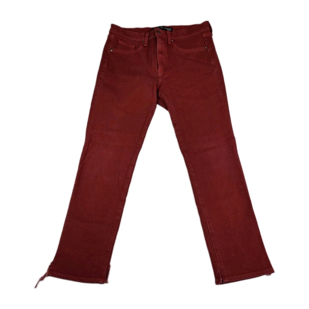 Veronica Beard Jeans Womens Size 29 Kate 10" Cropped Red Denim Pants